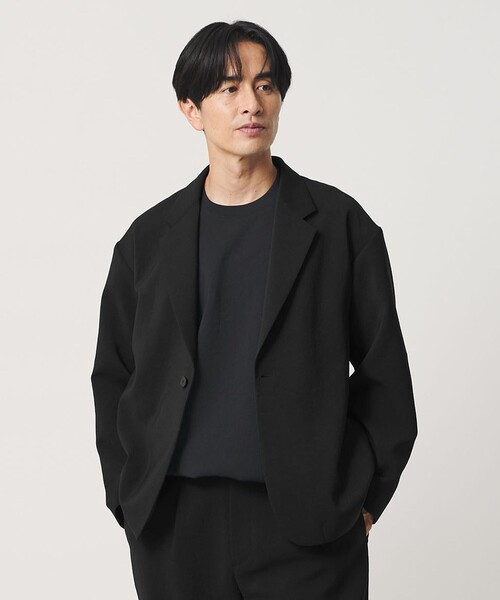 BEAUTY&YOUTH UNITED ARROWS(ビューティーアンドユースユナイテッドアローズ)の「DUAL PACK 3.0 1B リラックス ジャケット ヨコストレッチ UVカット ウォッシャブル セットアップ対応(テーラードジャケット・メンズ・ダークグレー/ブラック・XL/M/S/L)」の1枚目の写真