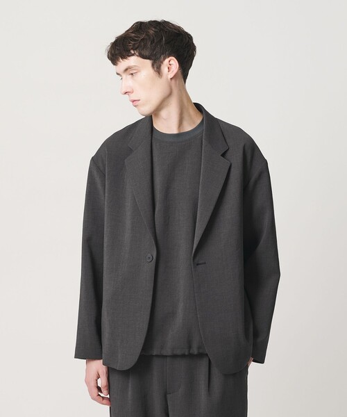 BEAUTY&YOUTH UNITED ARROWS(ビューティーアンドユースユナイテッドアローズ)の「DUAL PACK 3.0 1B リラックス ジャケット ヨコストレッチ UVカット ウォッシャブル セットアップ対応(テーラードジャケット・メンズ・ダークグレー/ブラック・XL/M/S/L)」の4枚目の写真