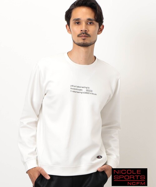 NICOLE CLUB FOR MEN(ニコルクラブフォーメン)の「【NICOLE SPORTS】ダンボールニットプルオーバー(スウェット・メンズ・カーキ/ブラック/ホワイト・XL/L/M)」の2枚目の写真