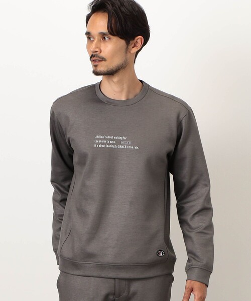NICOLE CLUB FOR MEN(ニコルクラブフォーメン)の「【NICOLE SPORTS】ダンボールニットプルオーバー(スウェット・メンズ・カーキ/ブラック/ホワイト・XL/L/M)」の1枚目の写真