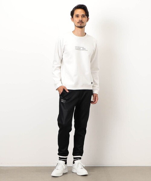 NICOLE CLUB FOR MEN(ニコルクラブフォーメン)の「【NICOLE SPORTS】ダンボールニットプルオーバー(スウェット・メンズ・カーキ/ブラック/ホワイト・XL/L/M)」の4枚目の写真