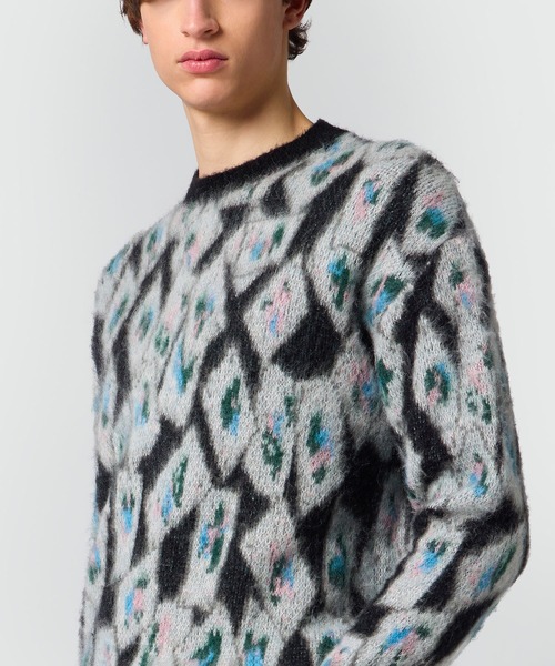 MSGM(エムエスジーエム)の「ブロッサムカード ジャカードセーター(ニット/セーター・メンズ・ブラック系・S/M)」の5枚目の写真