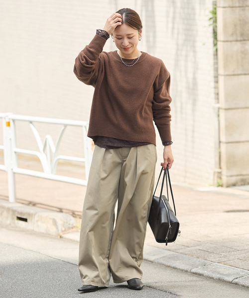 JOURNAL STANDARD(ジャーナルスタンダード)の「MUSIC クルーネックプルオーバー(ニット/セーター・レディース・チャコールグレー/ライトブルー/ブラック/タン・FREE)」の7枚目の写真