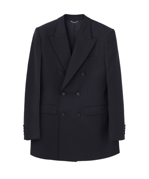 JOHN LAWRENCE SULLIVAN(ジョンローレンスサリバン)の「WOOL GABARDINE DOUBLE BREASTED JACKET(テーラードジャケット・レディース・ブラック・SMALL/MEDIUM)」の1枚目の写真