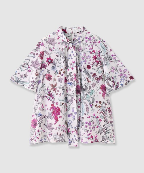 ANAYI(アナイ)の「ベリーフローラルプリントスカーフタイブラウス(シャツ/ブラウス・レディース・ネイビー/ピンク・38)」の15枚目の写真