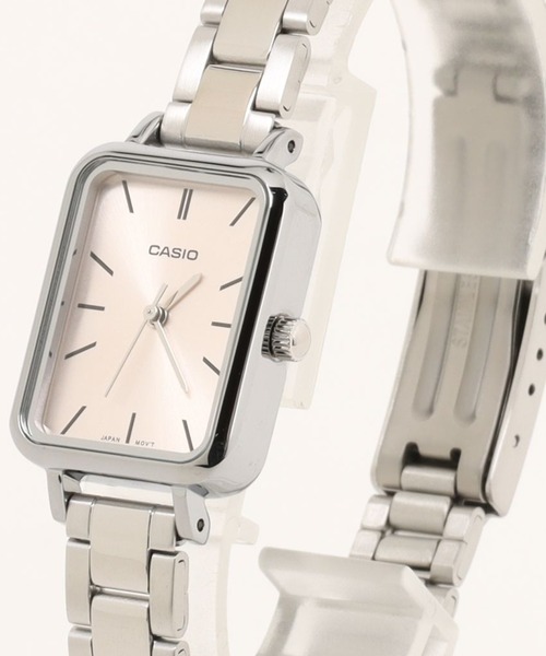 CASIO（カシオ）の「CASIO カシオ 小径 レクタンギュラー アナログ腕時計 3針 メタルバンド /// LTP-Vシリーズ（アナログ腕時計・レディース・シルバー/シルバー×ブルー/ブラック×シルバー/シルバー系その他・FREE）」の3枚目の写真