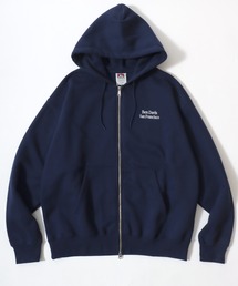 BEN DAVIS/ベンデイビス BD SWEAT ZIP HOODIE/オーバーサイズ 裏起毛 ロゴ ワンポイント刺繍 スウェット ダブルジップアップパーカー フーディー/レディース メンズ