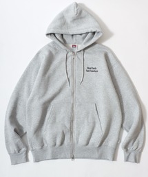 BEN DAVIS/ベンデイビス BD SWEAT ZIP HOODIE/オーバーサイズ 裏起毛 ロゴ ワンポイント刺繍 スウェット ダブルジップアップパーカー フーディー/レディース メンズ