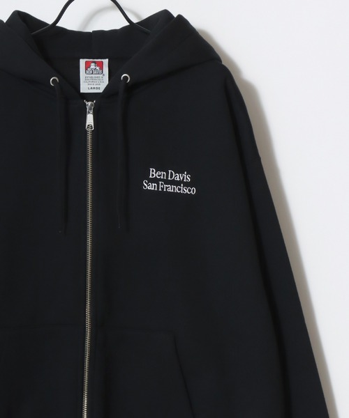 BEN DAVIS(ベンデイビス)の「BEN DAVIS/ベンデイビス BD SWEAT ZIP HOODIE/オーバーサイズ 裏起毛 ロゴ ワンポイント刺繍 スウェット ダブルジップアップパーカー フーディー/レディース メンズ(パーカー・メンズ・ブラック/グレー/ネイビー・L/M/XL)」の17枚目の写真