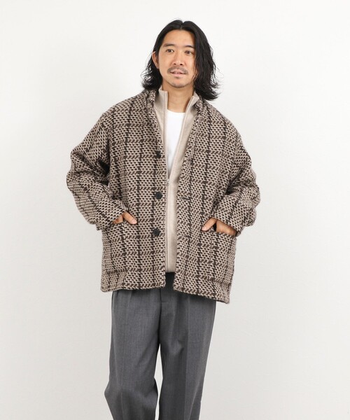 John branigan（ジョンブラニガン）の「【John Branigan/ジョン・ブラニガン】別注ショートニットブルゾン 26AW（ニット/セーター・メンズ・ネイビー/ブラウン・L/M/S）」の17枚目の写真