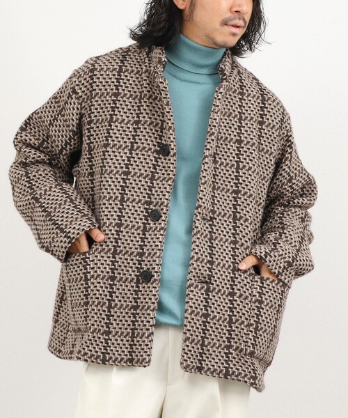 John branigan（ジョンブラニガン）の「【John Branigan/ジョン・ブラニガン】別注ショートニットブルゾン 26AW（ニット/セーター・メンズ・ネイビー/ブラウン・L/M/S）」の20枚目の写真