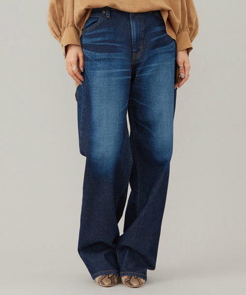 Lee(リー)の「STANDARD WARDROBE LASTIC ストレート【ストレッチデニム】(デニムパンツ・レディース・ダークインディゴブルー/ブルー/インディゴブルー・SMALL/X-SMALL/XX-SMALL/LARGE/MEDIUM)」の3枚目の写真
