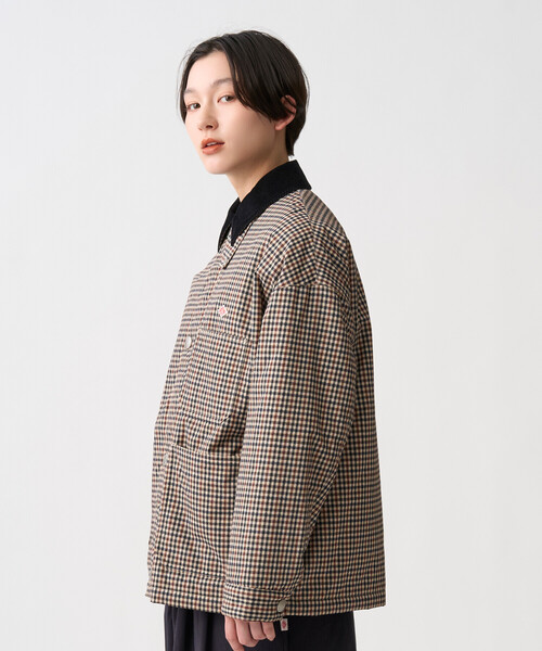 DANTON(ダントン)の「Women's Nylon Tussah Work Jacket Plaid(ブルゾン・レディース・ベージュ系その他・34/36)」の2枚目の写真