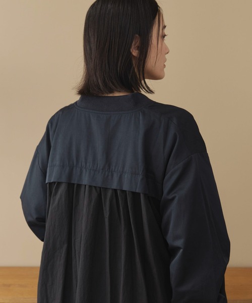 Doux archives（ドゥアルシーヴ）の「【名品】バックギャザーMA-1ロングコート（MA-1・レディース・キャメル/ブルーグレー/ネイビー・FREE）」の18枚目の写真