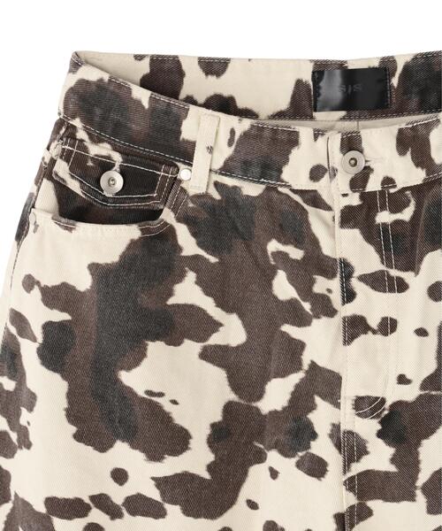 SIS（エスアイエス）の「SIS/エスアイエス/COW PRINT PANTS（その他パンツ・レディース・グレー・M）」の4枚目の写真