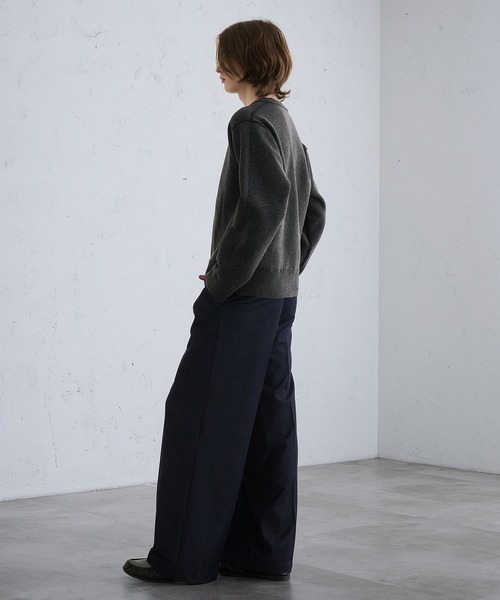 SELLE GLANT（セレグランテ）の「LAYERED STYLE HENLEY NECK REVERSIBLE KNIT / レイヤードスタイルヘンリーネックリバーシブルニット（ニット/セーター・メンズ・チャコールグレー/ブラック/ダークブラウン/ブルー・LARGE/SMALL/MEDIUM）」の21枚目の写真