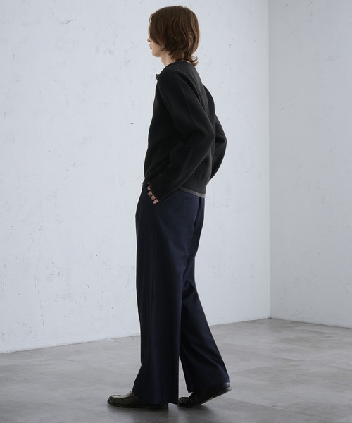 SELLE GLANT（セレグランテ）の「LAYERED STYLE HENLEY NECK REVERSIBLE KNIT / レイヤードスタイルヘンリーネックリバーシブルニット（ニット/セーター・メンズ・チャコールグレー/ブラック/ダークブラウン/ブルー・LARGE/SMALL/MEDIUM）」の7枚目の写真
