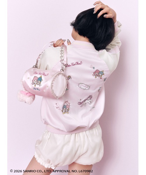 LILY BROWN（リリーブラウン）の「【リトルツインスターズ（キキ＆ララ）】[L.B CANDY STOCK]2wayサテンミニバッグ（ハンドバッグ・レディース・ライトブルー/ピンク/ホワイト・F）」の18枚目の写真