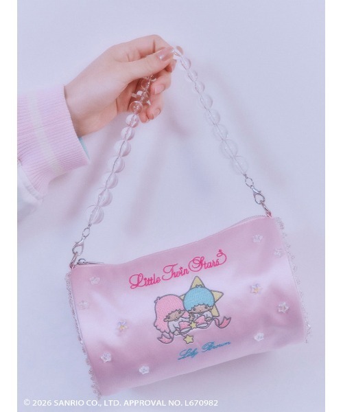 LILY BROWN（リリーブラウン）の「【リトルツインスターズ（キキ＆ララ）】[L.B CANDY STOCK]2wayサテンミニバッグ（ハンドバッグ・レディース・ライトブルー/ピンク/ホワイト・F）」の21枚目の写真