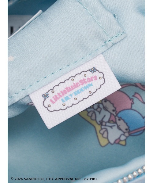 LILY BROWN（リリーブラウン）の「【リトルツインスターズ（キキ＆ララ）】[L.B CANDY STOCK]2wayサテンミニバッグ（ハンドバッグ・レディース・ライトブルー/ピンク/ホワイト・F）」の11枚目の写真