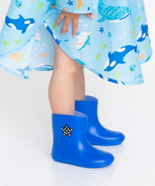 FABHUG （ファブハグ）の「[13-15cm] カラフルレインシューズ (baby)（レインシューズ・キッズ・ネイビー/レッド/イエロー/パープル/グリーン/ブルー/ピンク・13㎝/13cm/14cm/15cm）」の3枚目の写真
