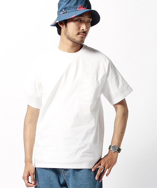 BEAMS（ビームス）の「BEAMS / ウーブンポケットTシャツ（Tシャツ/カットソー・メンズ・ホワイト/ネイビー/サックスブルー・SMALL/MEDIUM/LARGE/X-LARGE）」の2枚目の写真