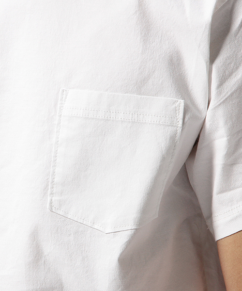 BEAMS（ビームス）の「BEAMS / ウーブンポケットTシャツ（Tシャツ/カットソー・メンズ・ホワイト/ネイビー/サックスブルー・SMALL/MEDIUM/LARGE/X-LARGE）」の10枚目の写真