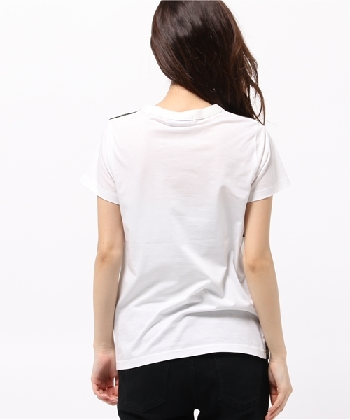 WRAPINKNOT(ラッピンノット)の「ニット アート Tシャツ(Tシャツ/カットソー・レディース・ダークブルー/スカイブルー・0)」の5枚目の写真