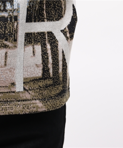 WRAPINKNOT(ラッピンノット)の「ニット アート Tシャツ(Tシャツ/カットソー・レディース・ダークブルー/スカイブルー・0)」の8枚目の写真