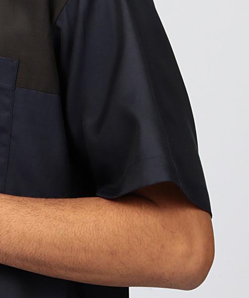 EN ROUTE（アンルート）の「ENR コットン/キュプラ コンビショートスリーブシャツ（シャツ/ブラウス・メンズ・オリーブ/ネイビー・1/2/3）」の11枚目の写真