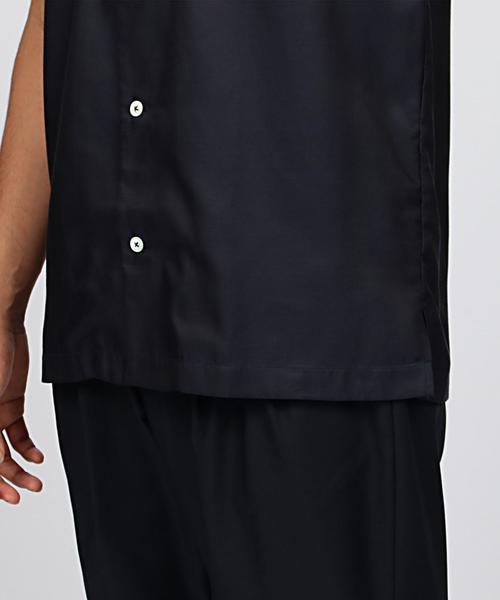 EN ROUTE（アンルート）の「ENR コットン/キュプラ コンビショートスリーブシャツ（シャツ/ブラウス・メンズ・オリーブ/ネイビー・1/2/3）」の12枚目の写真