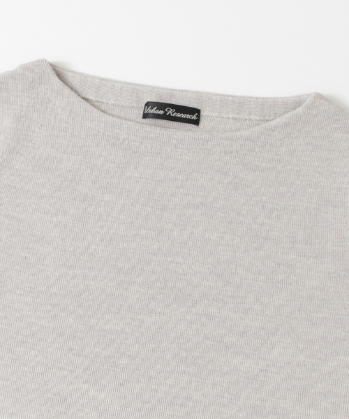 URBAN RESEARCH（アーバンリサーチ）の「UR イタリアンウールボートネックプルオーバー（ニット/セーター・レディース・ベージュ/ホワイト×ブラック/ブラック/オフホワイト/グレー・FREE）」の14枚目の写真