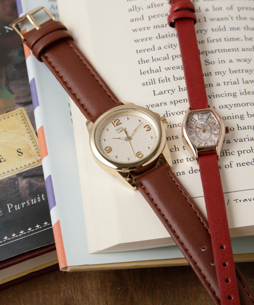 Daily russet（デイリー ラシット）の「Dailyラウンドリストウォッチ（アナログ腕時計・レディース・シルバー/ピンク/ゴールド・FREE）」の3枚目の写真