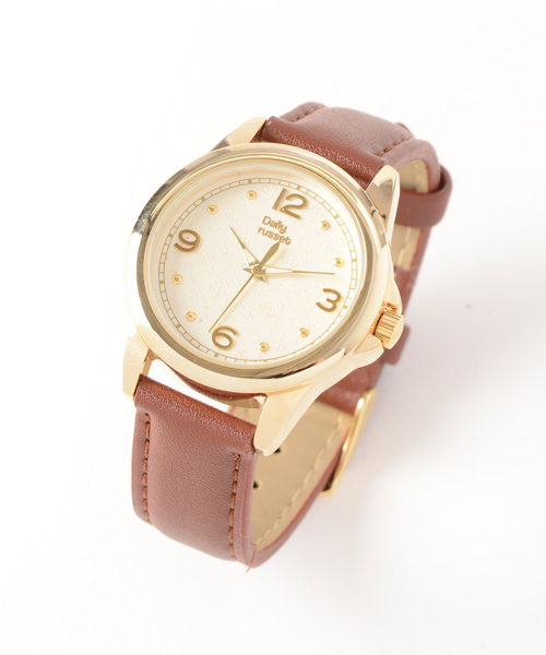 Daily russet（デイリー ラシット）の「Dailyラウンドリストウォッチ（アナログ腕時計・レディース・シルバー/ピンク/ゴールド・FREE）」の10枚目の写真