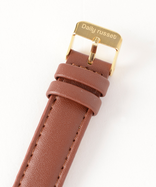 Daily russet（デイリー ラシット）の「Dailyラウンドリストウォッチ（アナログ腕時計・レディース・シルバー/ピンク/ゴールド・FREE）」の7枚目の写真