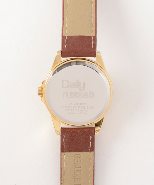 Daily russet（デイリー ラシット）の「Dailyラウンドリストウォッチ（アナログ腕時計・レディース・シルバー/ピンク/ゴールド・FREE）」の9枚目の写真