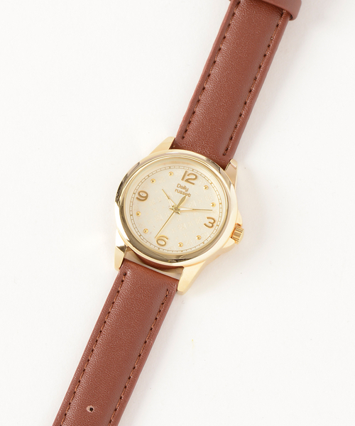 Daily russet（デイリー ラシット）の「Dailyラウンドリストウォッチ（アナログ腕時計・レディース・シルバー/ピンク/ゴールド・FREE）」の4枚目の写真