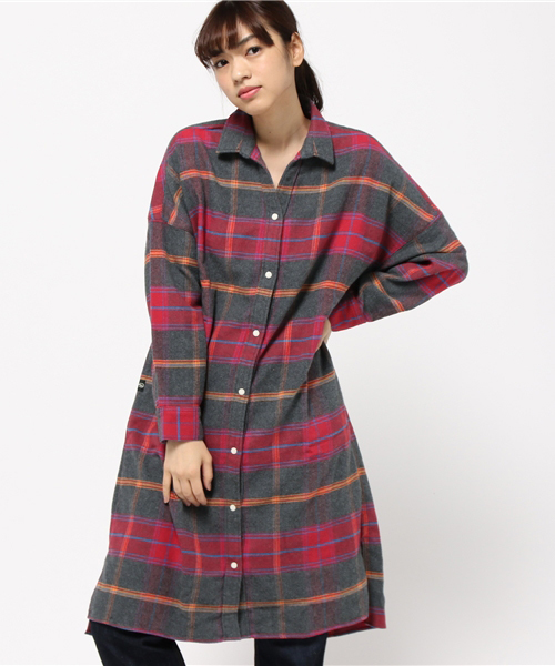 HYSTERIC GLAMOUR（ヒステリックグラマー）の「ロングSH（シャツ/ブラウス・レディース・レッド系その他/ネイビー/ブラック系その他・FREE）」の5枚目の写真