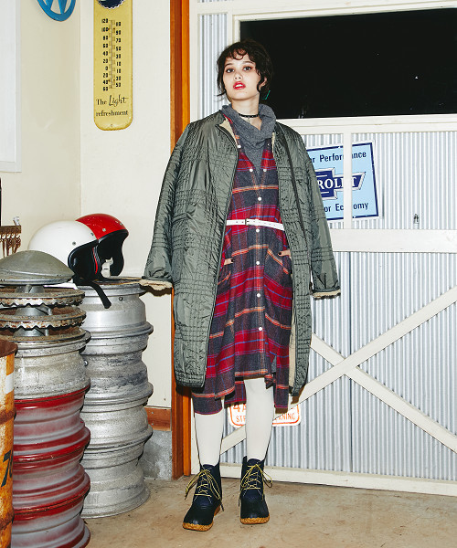 HYSTERIC GLAMOUR（ヒステリックグラマー）の「ロングSH（シャツ/ブラウス・レディース・レッド系その他/ネイビー/ブラック系その他・FREE）」の4枚目の写真