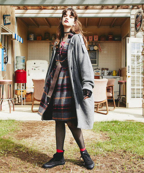 HYSTERIC GLAMOUR（ヒステリックグラマー）の「ロングSH（シャツ/ブラウス・レディース・レッド系その他/ネイビー/ブラック系その他・FREE）」の7枚目の写真