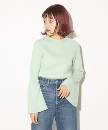 SLY | RIB FLARE SLEEVE HG TOPS(ニット/セーター)