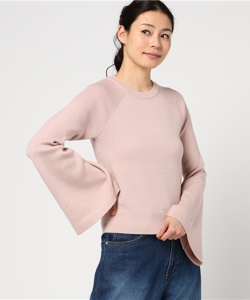SLY（スライ）の「RIB FLARE SLEEVE HG TOPS（ニット/セーター・レディース・ライトピンク/ブラック/オフホワイト/グリーン系その他・2/1）」の15枚目の写真