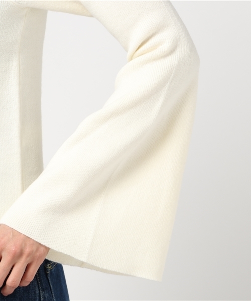 SLY（スライ）の「RIB FLARE SLEEVE HG TOPS（ニット/セーター・レディース・ライトピンク/ブラック/オフホワイト/グリーン系その他・2/1）」の9枚目の写真