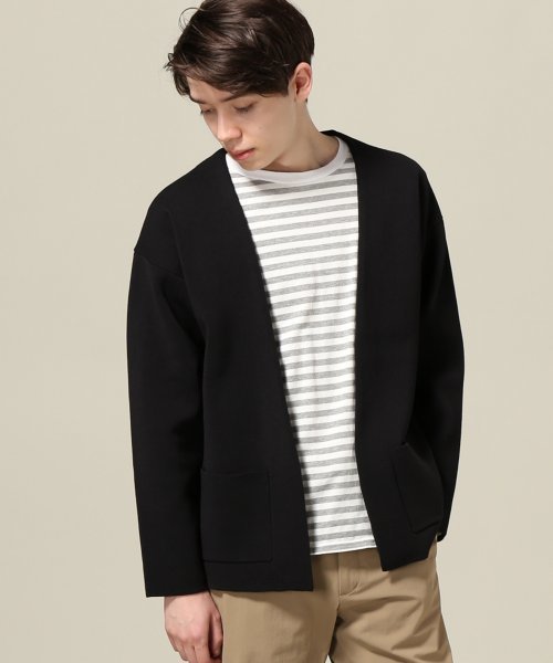 JOURNAL STANDARD(ジャーナルスタンダード)の「Wフェイスカーデ #(カーディガン/ボレロ・メンズ・ブラック/カーキ/グレー・LARGE/MEDIUM)」の1枚目の写真