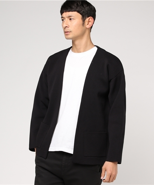 JOURNAL STANDARD(ジャーナルスタンダード)の「Wフェイスカーデ #(カーディガン/ボレロ・メンズ・ブラック/カーキ/グレー・LARGE/MEDIUM)」の8枚目の写真