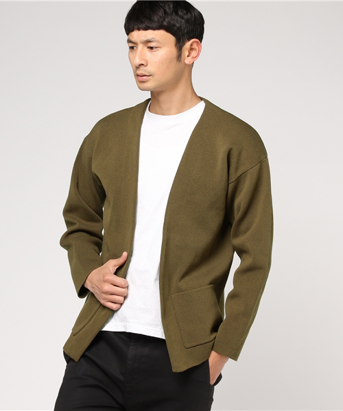 JOURNAL STANDARD(ジャーナルスタンダード)の「Wフェイスカーデ #(カーディガン/ボレロ・メンズ・ブラック/カーキ/グレー・LARGE/MEDIUM)」の10枚目の写真