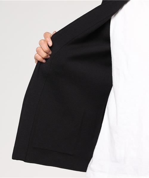 JOURNAL STANDARD(ジャーナルスタンダード)の「Wフェイスカーデ #(カーディガン/ボレロ・メンズ・ブラック/カーキ/グレー・LARGE/MEDIUM)」の6枚目の写真