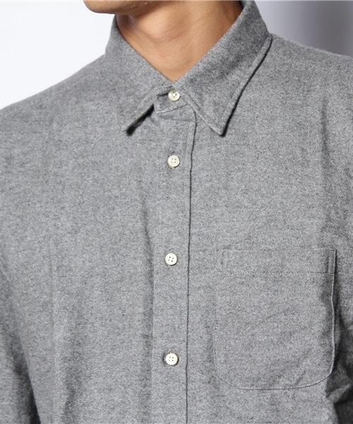 CIAOPANIC(チャオパニック)の「起毛オックスB/DシャツL/S(シャツ/ブラウス・メンズ・グレー/ネイビー/パープル/マスタード/サックスブルー/エンジ/グリーン・MEDIUM/LARGE)」の9枚目の写真