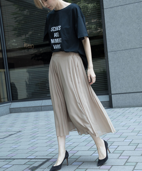 STUDIOUS SELECT（ステュディオスセレクト）の「【CLOCHE】袖スプリットメッセージTシャツ　71285674（Tシャツ/カットソー・レディース・ブラック/ホワイト/ブルー/ボルドー・FREE/2）」の10枚目の写真