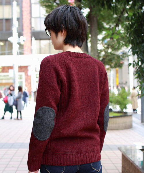 STEPS（ステップス）の「soglia  / ソリア　別注クルーセーター（ニット/セーター・メンズ・ブラック/ネイビー/オリーブ/バーガンディー・M/S/L）」の11枚目の写真